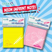 Neon Imprint Notes -- Repositionable self-adhesive notes (Неон выходные данные Заметки - перемещаемый самоклеющейся Notes)