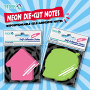 Neon Die Cut Notes -- Repositionable self-adhesive notes (Неон Die Cut Заметки - перемещаемый самоклеющейся Notes)