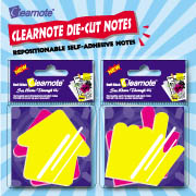 Clearnote Die Cut ---Repositionable semi-transparent self-adhesive notes. (Clearnote Die Cut ---Repositionable semi-transparent self-adhesive notes.)