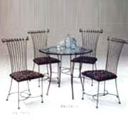 FW-5854/FW-5855 metal dining set (FW-5854/FW-5855 cantine métallique fixé)