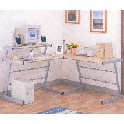 COMPUTER DESK/METAL SHELF (ORDINATEUR DE BUREAU / Tablette)