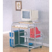 COMPUTER DESK/METAL SHELF (ORDINATEUR DE BUREAU / Tablette)