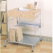 COMPUTER DESK/METAL SHELF (ORDINATEUR DE BUREAU / Tablette)