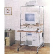 COMPUTER DESK/METAL SHELF (ORDINATEUR DE BUREAU / Tablette)