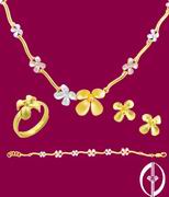 SPRING LOVE - 24K REAL SOLID GOLD - COSTUME JEWELLERY
