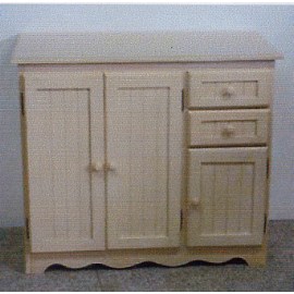 Cabinet w / 3 diirs & 2drawers (Cabinet w / 3 diirs & 2drawers)