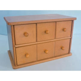 WOOD BOX w/6 drawers (WOOD Box w / 6 tiroirs)