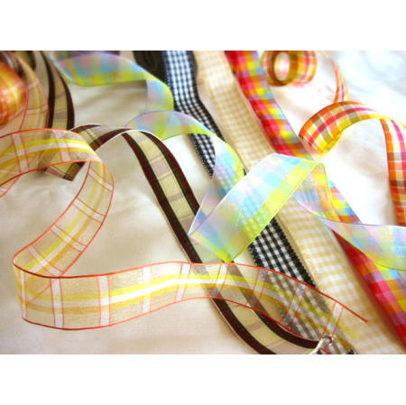 plaid, checked ribbon (плед, проверили лента)