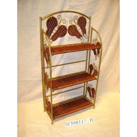 Rattan Flower Rack/Book Shelf (Rotin Flower Rack / rayons)