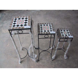 Mosaic Flower Stands, 3 pc set (Цветочная мозаика Стенды, набор 3 шт)