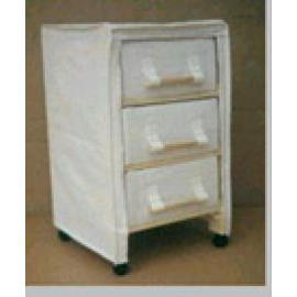 WOODEN CABINET WITH 3 DRAWER & CASTER (WOODEN CABINET WITH 3 DRAWER & CASTER)