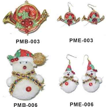 Christmas flash brooch & earring (Рождественские Flash & броши серьги)