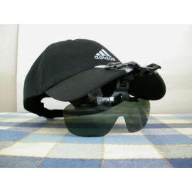 Cap-mounted adjustable polarized visor (sunglasses) (Кап-поляризованных установлен регулируемый козырек (очки))