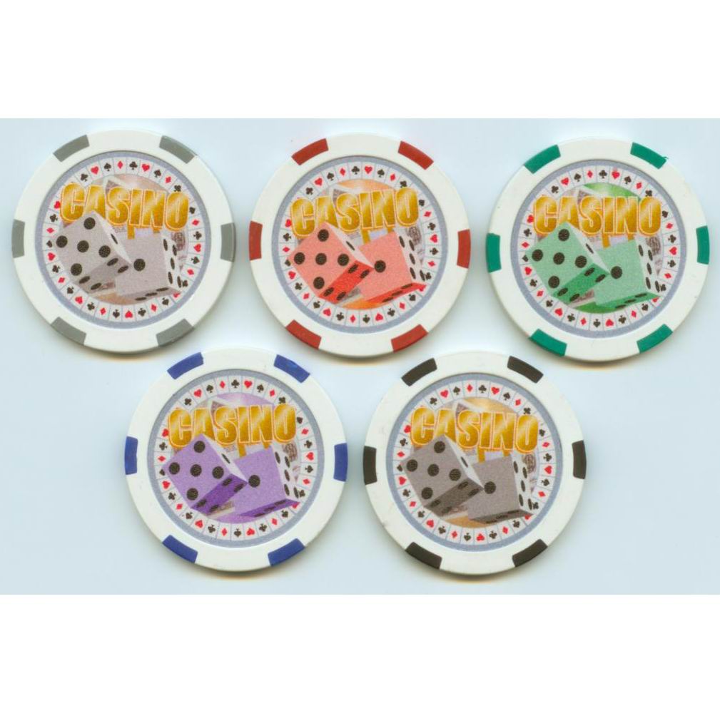 Casino Dice poker chip (Les Dés du Casino de poker)