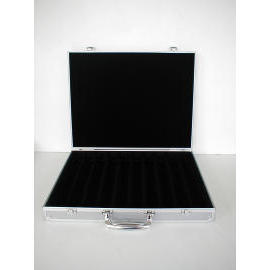 silver aluminum poker chip case for 1000pcs (silver aluminum poker chip case for 1000pcs)