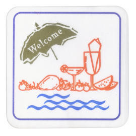 Restaurant Coaster_Square_4 Color Print (Ресторан Coaster_Square_4 цвет печати)