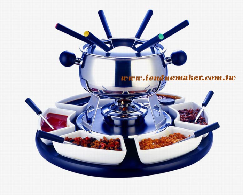 23Piece Lazy Susan Fondue Set (23Piece Lazy Susan Fondue Set)