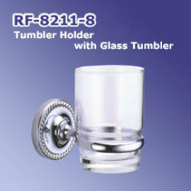 Tumbler Holder with Glass Tumbler