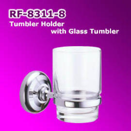 Tumbler Holder with Glass Tumbler