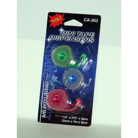 Mini Crystal Clear Tape Dispenser X 3 pcs / Blister Card (Mini Crystal Clear Tape Dispenser X 3 pcs / blister)