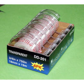 Crystal Clear Tape + Double-sided Dispenser X 6 pcs (Crystal Clear Tape + Double-sided Dispenser X 6 pcs)