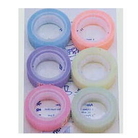 Colored Invisible Tape / Crystal Clear Tape X 6 pcs (1`` core) (Colored Invisible Tape / Crystal Clear Tape X 6 pcs (1`` core))