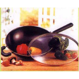 12`` CHEF STIR FRY PAN WITH GLASS COVER (12``CHEF STIR POÊLE avec couvercle en verre)