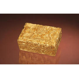 Forever wealthy and elegant-The gold-leaf treasure box (Forever riche et élégant L`or-boîte à trésor, des feuilles)