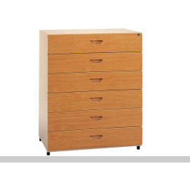 W900*D480*H1062mm *K.D. SIX STATIONARY DRAWER CABINET (W900 * D480 * H1062mm * K.D. SIX STATIONNAIRE tiroirs)