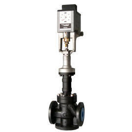 Thermal oil electric proportional three-way control valve