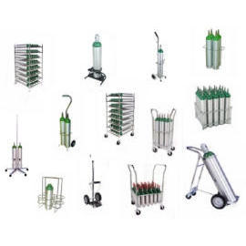 Medical oxygen cylinder cart, rack & carrier (Bouteille d`oxygène médical chariot, Rack & transporteur)