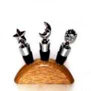 4 Pieces Heavy Wine Bottle Stopper Set, WN-0048