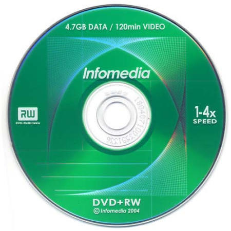 CD-R, DVDR, blank DVD, DVD media, storage media, storage,Infomedia DVD+RW 4X (CD-R, DVDR, DVD-Rohling, DVD-Medien, Speichermedien, Storage, Infomedia DVD + RW)