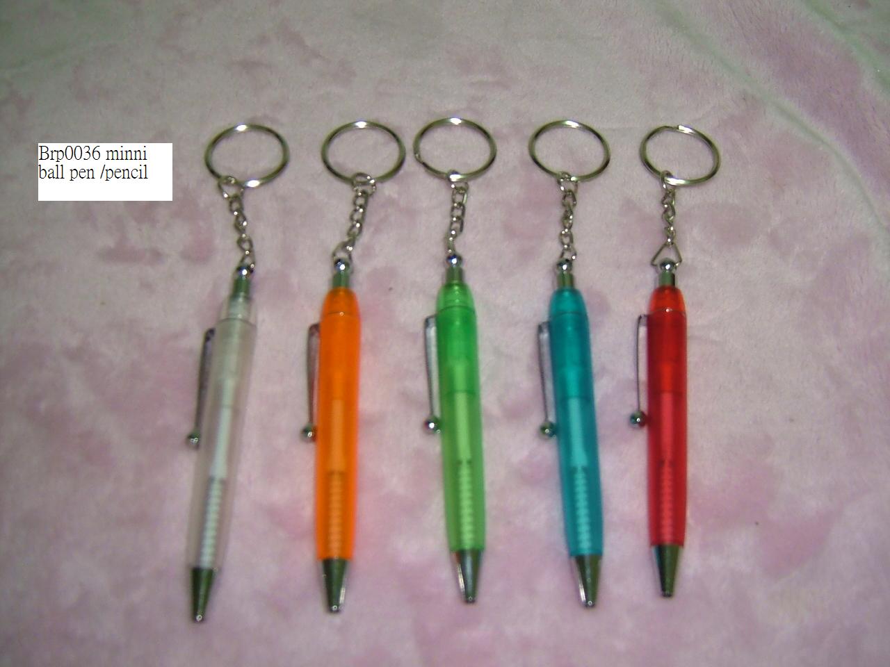 ball pen /mechanical pencil w/keychain