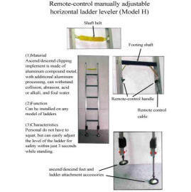 Remote-control manually adjustable horizontal ladder leveler for H type ladder (Télécommande niveleur réglable manuellement échelle horizontale de H du type)