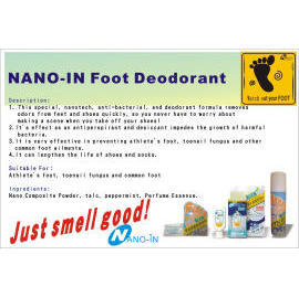 Foot Deodorant, anti-bacterial, antiperspirant, desiccant, athlete`s foot stoppe (Foot Deodorant, anti-bacterial, antiperspirant, desiccant, athlete`s foot stoppe)