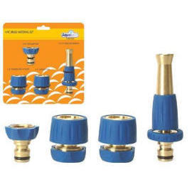 4-pc Comfort-Grip Brass Watering Set (4-PC Комфорт-Grip латунные Полив Установить)