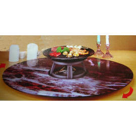 ROTATING GLASS DINING TABLE/LAZY SUSAN