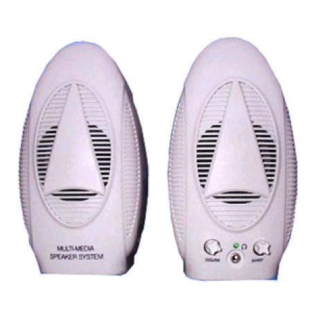 White Entry Level Multimedia Speaker Set with 2.25-Inch Cone Type Driver (White Entry Level Multimedia Speaker Set with 2.25-inch Cone type de pilote)