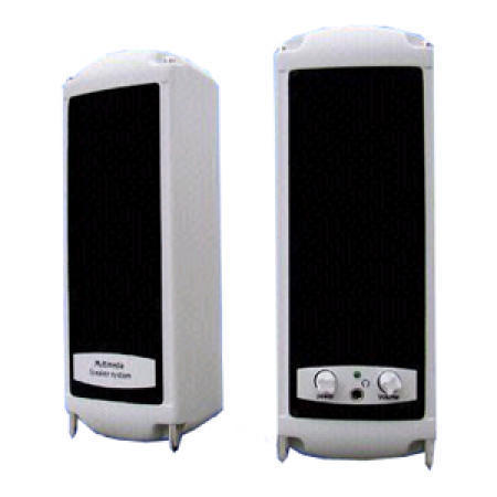 White Multimedia Speakers with 2.5-Inch Cone Type Driver (White Enceintes multimédia avec 2,5 pouces Cone type de pilote)