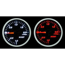 TOSER 52MM WHITE TURBO/BOOST RACING GAUGE (TOSER 52MM WHITE TURBO/BOOST RACING GAUGE)