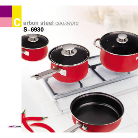 COOKWARE, NON-STICK CARBON STEEL COOKWARE SET (Batterie de cuisine, NON-STICK CARBONE ACIER Batterie de cuisine)