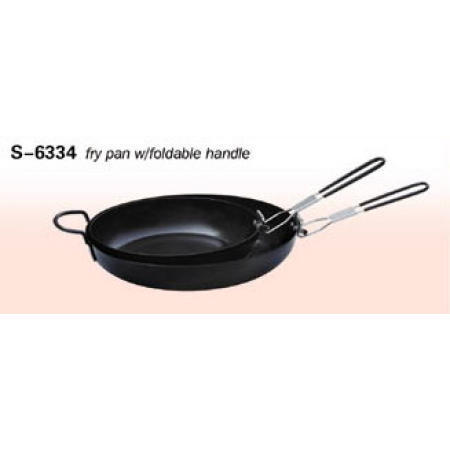 COOKWARE, NON-STICK CARBON STEEL FRY PAN WITH FOLDABLE HANDLE (COOKWARE, NON-STICK CARBON STEEL FRY PAN WITH FOLDABLE HANDLE)