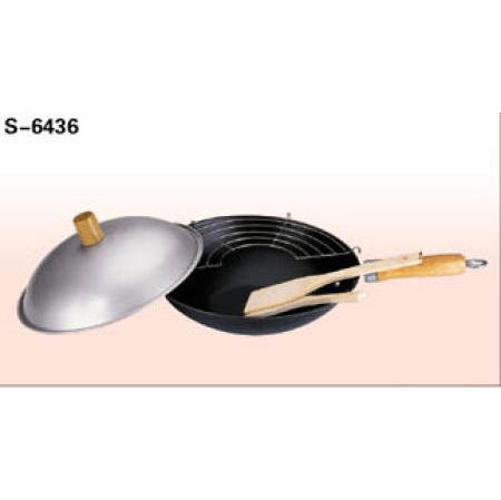 COOKWARE, NON-STICK CARBON STEEL CHINESE WOK (Посуда, антипригарная СТАЛИ китайской вок)