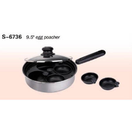 COOKWARE, NON-STICK CARBON STEEL 9.5`` EGG POACHER (Посуда, антипригарная СТАЛИ 9,5``браконьера ЯИЦ)