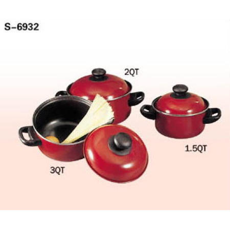 COOKWARE, NON-STICK CARBON STEEL DUTCH OVEN SET (Batterie de cuisine, NON-STICK CARBONE acier néerlandaise four réglé)