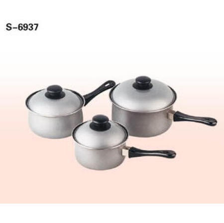 COOKWARE, NON STICK CARBON STEEL SAUCE PAN SET (Batterie de cuisine, antiadhésif ACIER AU CARBONE CASSEROLE SET)