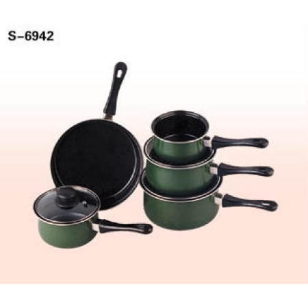 COOKWARE, NON STICK CARBON STEEL COOKWARE SET (Batterie de cuisine, antiadhésif ACIER AU CARBONE Batterie de cuisine)