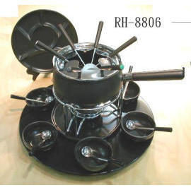 ENAMEL FONDUE SET (ÉMAIL Fondue Set)