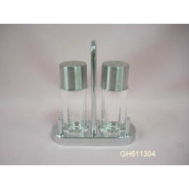 OIL, VINEGAR, SALT & PEPPER SHAKER SET (Huile, vinaigre, sel et poivre SHAKER SET)